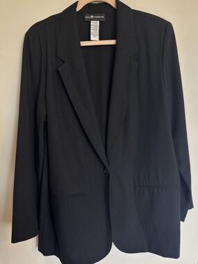 Sag Harbor Women's Vintage Blazer Jacket Black Size 16 XL